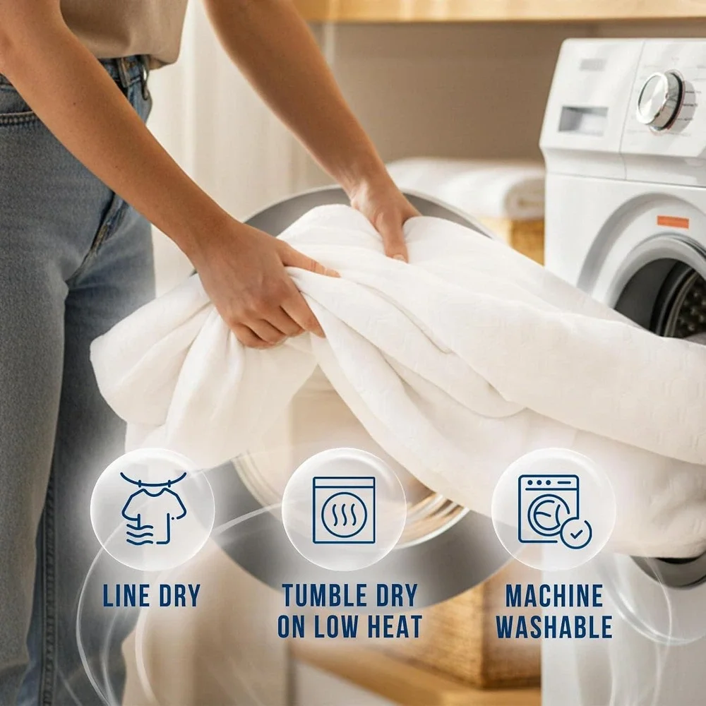 Maestrino Tencel Waterproof Mattress Protector Cover King White Allergen Proof